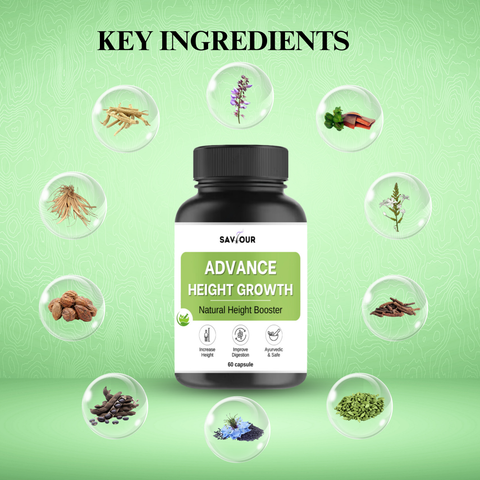 Saviour Height Grow – Doctor-Recommended Ayurvedic Height Growth Capsules (30 Days Pack)